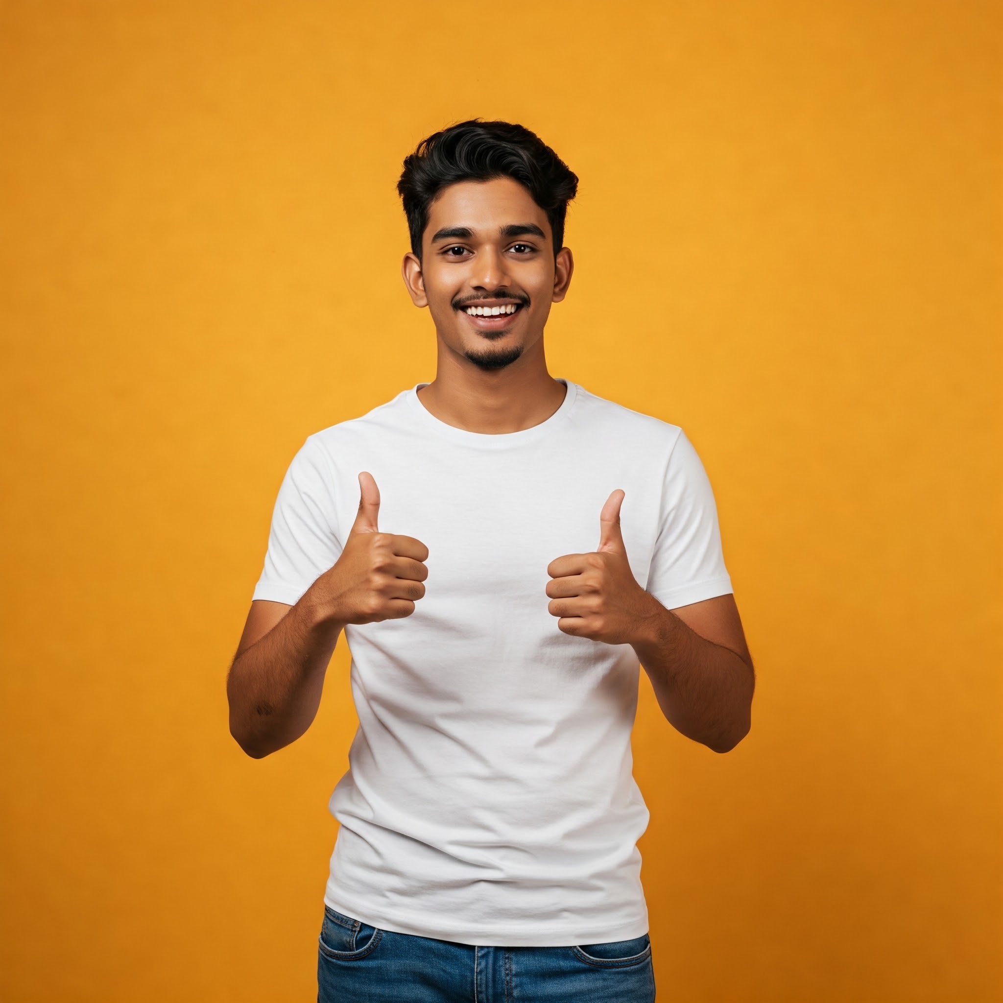 photo of Cheerful Young Man Giving Thumbs Up